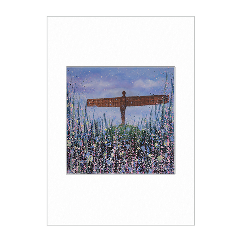 Angel of the North (Flowers) Mini Print A4